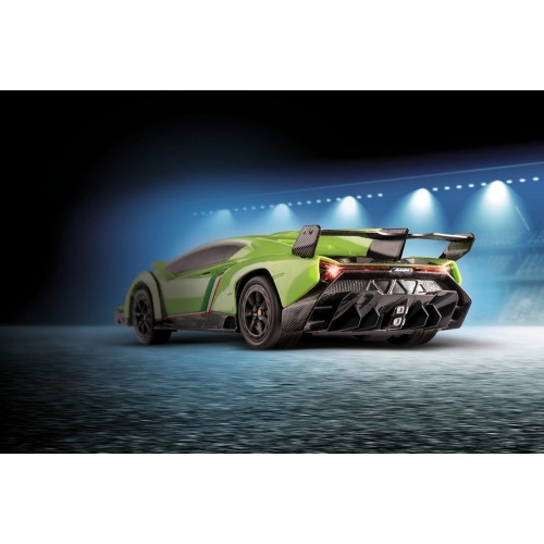Carson 500404308 1:24 Lamborghini Veneno 2.4g 100% RTR green - remote controlled car, LED lighting, driving time approx. 60 minu