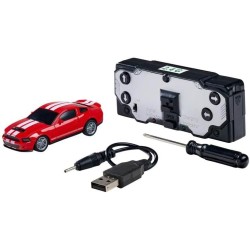 Carson 1:60 Nano Racer Ford Mustang Shelbygt500 red - remote controlled car, RC vehicle, toy for children, remote controlled, RC