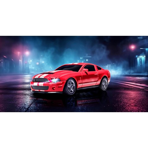 Carson 1:60 Nano Racer Ford Mustang Shelbygt500 red - remote controlled car, RC vehicle, toy for children, remote controlled, RC