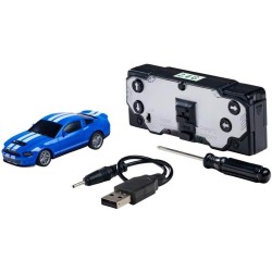 Carson 1:60 Nano Racer Ford Mustang Shelbygt500 Blue - Remote Control Car, RC Vehicle, Toy for Children, Remote Controled, RC Ca