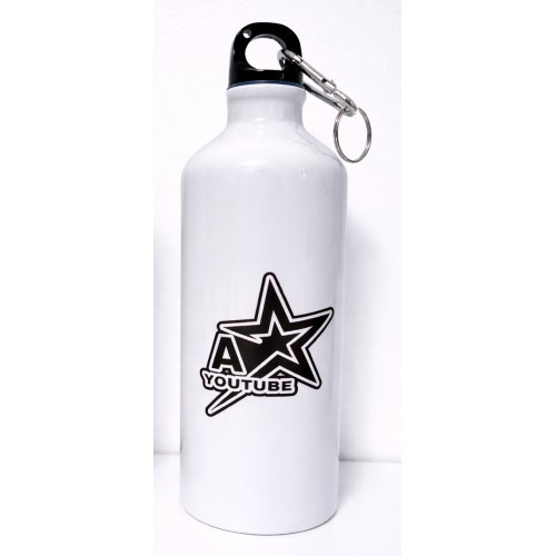 Toys-shop Choice Παγούρι Αλουμινίου Λευκό 600Ml Alena And Princess - Μαύρο Αστέρι 03 / Black 5202200080737