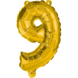 PROCOS Foil Balloons Gold No9 85cm 091193 5201184911938