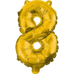 PROCOS Foil Balloons Gold No8 85cm 091192 5201184911921