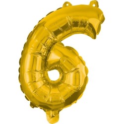 PROCOS Foil Balloons Gold No6 85cm 091190 5201184911907