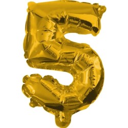 PROCOS Foil Balloons Gold No5 85cm 091189 5201184911891