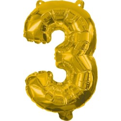 PROCOS Foil Balloons Gold No3 85cm 091187 5201184911877