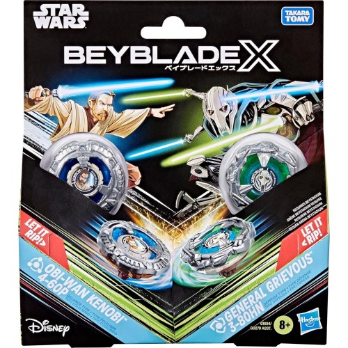 Hasbro Beyblade X Star Wars Collab, Obi-Wan Kenobi 4-60P Vs General Grievous 3-80H G0279 / G1694 5010996305732