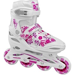 ROCES Compy 8.0 Girl Inline Skates - White/violet Color White-fuchsia, Size 30-33 18.400809/wv/30 8020187859057
