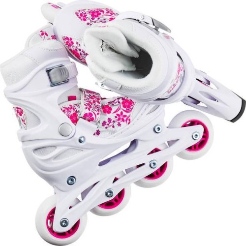 ROCES Compy 8.0 Girl Inline Skates - White/violet Color White-fuchsia, Size 30-33 18.400809/wv/30 8020187859057