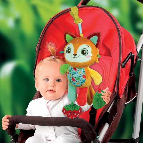 Clementoni Baby Baby Plush fox Walker With Clip for 0+ Months 1000-17623 8005125176236