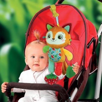 Clementoni baby βρεφικό λούτρινο αλεπού βόλτας με κλιπ για 0+ μηνών 1000-17623 8005125176236