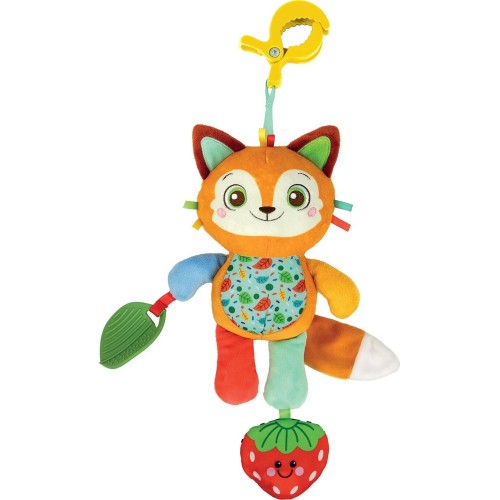 Clementoni Baby Baby Plush fox Walker With Clip for 0+ Months 1000-17623 8005125176236