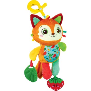 Clementoni Baby Baby Plush fox Walker With Clip for 0+ Months 1000-17623 8005125176236
