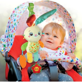 Clementoni Baby Baby Plush Bunny Walker With Clip for 0+ Months 1000-17622 8005125176229