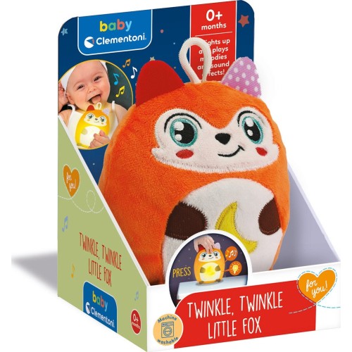 Baby Clementoni Baby Βρεφικό Παιχνίδι Twinkle Twinkle Αλεπού Με Φως Και Ήχους Για 0+ Μηνών 1000-17555 8005125175550