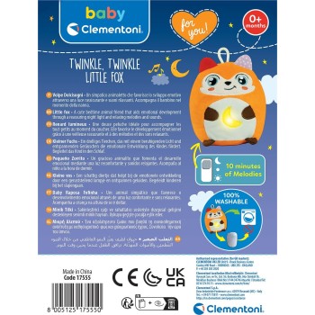 Baby Clementoni Baby Βρεφικό Παιχνίδι Twinkle Twinkle Αλεπού Με Φως Και Ήχους Για 0+ Μηνών 1000-17555 8005125175550