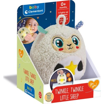 Baby Clementoni Βρεφικό Παιχνίδι Twinkle Twinkle Προβατάκι Με Φως Και Ήχους Για 0+ Ετών 1000-17499 8005125174997