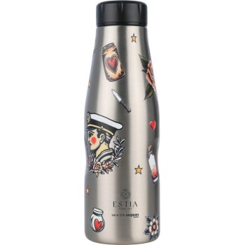 Estia Θερμος Travel Flask Save the Aegean 500ml Old School Ink 01-31626 5207158031626