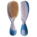 Chicco Βούρτσα - Χτένα Απο Φυσική Τρίχα Σιέλ H03-06569-20 8058664011933