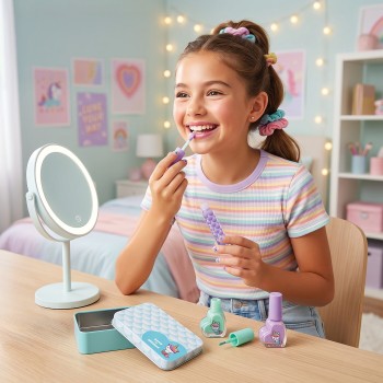 As company Happihobbi Beauty Set With Sparkle Love Case in 2 Designs For Ages 6+ 1081-60017 5203068600174
