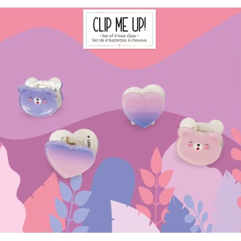 κλιπ για μαλλιά Legami - Clip Me Up - set of 4 mini hair Clips - Teddy - HCL0003 8052694112196