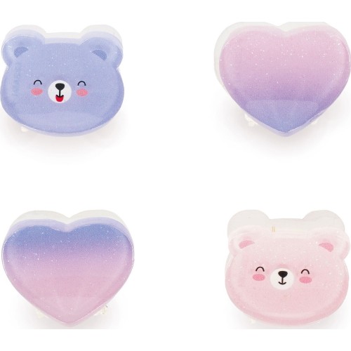 Legami Set of 4 Teddy Mini Hair Clips - Clip me up! teddy HCL0003 8052694112196