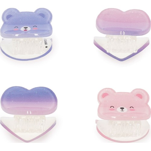 κλιπ για μαλλιά Legami - Clip Me Up - set of 4 mini hair Clips - Teddy - HCL0003 8052694112196