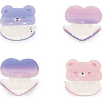 Legami Set of 4 Teddy Mini Hair Clips - Clip me up! teddy HCL0003 8052694112196