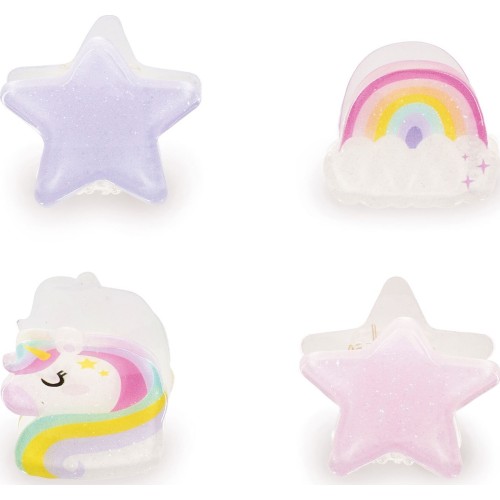 κλιπ για μαλλιά Legami - Clip Me Up - set of 4 mini hair Clips - Unicorn - HCL0002 8052694112189