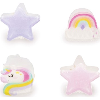 κλιπ για μαλλιά Legami - Clip Me Up - set of 4 mini hair Clips - Unicorn - HCL0002 8052694112189
