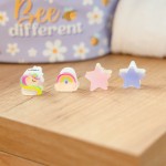κλιπ για μαλλιά Legami - Clip Me Up - set of 4 mini hair Clips - Unicorn - HCL0002 8052694112189