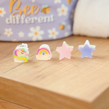 Legami Set of 4 Unicorn Mini Hair Clips - Clip me up! unicorn HCL0002 8052694112189