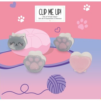 κλιπ για μαλλιά Legami - Clip Me Up - set of 4 mini hair Clips - Kitty - HCL0001 8052694112172