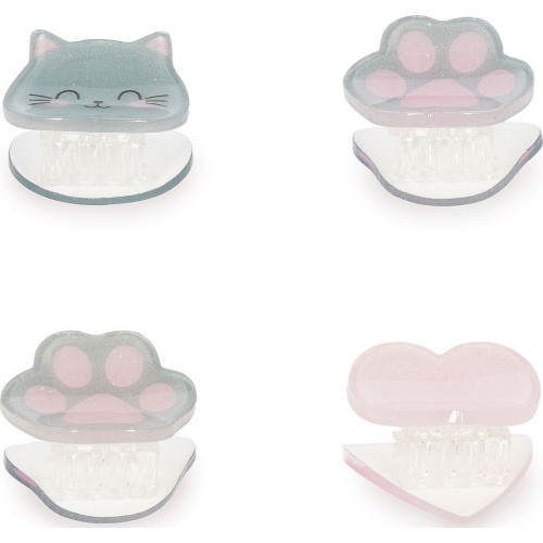 Legami Set of 4 Kitty Mini Hair Clips - Clip me up! kitty HCL0001 8052694112172