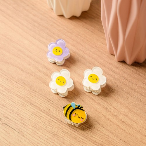 Legami Set of 4 Bee Mini Hair Clips - Clip me up! bee HCL0004 8052694112202