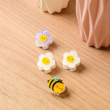 Legami Set of 4 Bee Mini Hair Clips - Clip me up! bee HCL0004 8052694112202