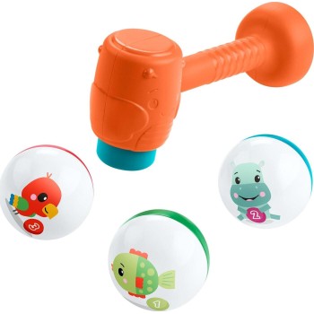 Mattel Fisher-price Sit & Tap Rolligator, Pounding Activity Toy for Baby Crawling Play, 3 Balls & Hammer JLB94 194735360369