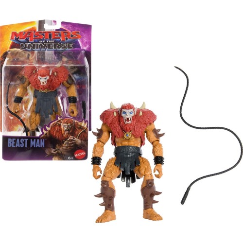 Mattel Masters of the Universe 2026 Movie Beast Man 5.5 Inch Action Figure Villain Toy With Whip JKH88 / JKH91 194735350469