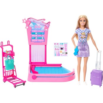 Mattel barbie στο αεροδρομιο JMJ49 194735378074