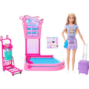 Mattel barbie στο αεροδρομιο JMJ49 194735378074