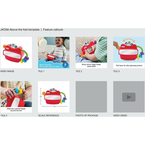 Mattel Fisher-price Fidget Activity Viewer Baby Toy, Fine Motor Skill Developmental Play JKD58 194735347278