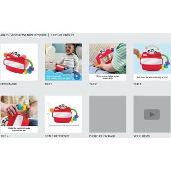 Mattel Fisher-price Fidget Activity Viewer Baby Toy, Fine Motor Skill Developmental Play JKD58 194735347278