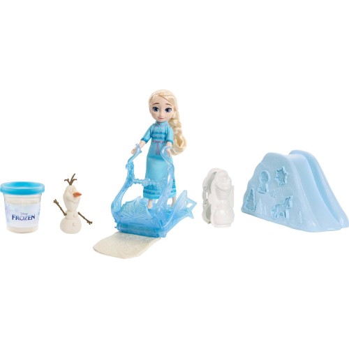 Mattel Disney Frozen Young Elsa Doll, Dough, Olaf Mold & Snow Playground Accessories, Inspired by Movie JJP87 194735340613