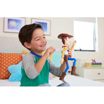 Mattel Disney and Pixar Toy Story 5 Running Woody 12 Inch Action Figure, 50 Plus Sounds JKL95 194735352555