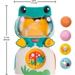 Mattel Fisher-price Light-up & Roll Frog Musical Ball Drop Activity Toy for Baby & Toddler, 3 Balls JLB96 194735360505