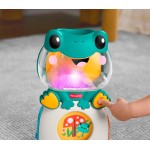 Mattel Fisher-price Light-up & Roll Frog Musical Ball Drop Activity Toy for Baby & Toddler, 3 Balls JLB96 194735360505
