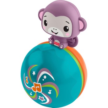 Mattel Fisher-price Crawling Musical Purple Monkey Ball, Baby Developmental Activity Toy JLB95 194735360383