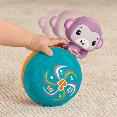 Mattel Fisher-price Crawling Musical Purple Monkey Ball, Baby Developmental Activity Toy JLB95 194735360383