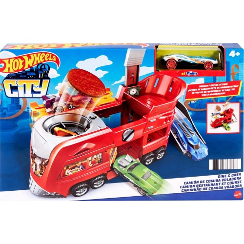 Mattel hot wheels hw city - αναδιπλουμενες πιστες ghost garage play set FJN34 / FJN39 887961539097