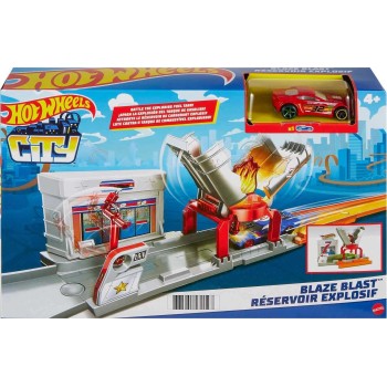 Mattel hot wheels hw city - αναδιπλουμενες πιστες blaze blast play set FJN34 / FJN36 887961539127